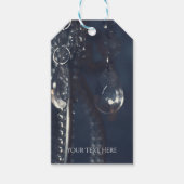 Étiquettes-cadeau Moody Blue Crystal Elegant Romantique Chic Mariage (Devant)