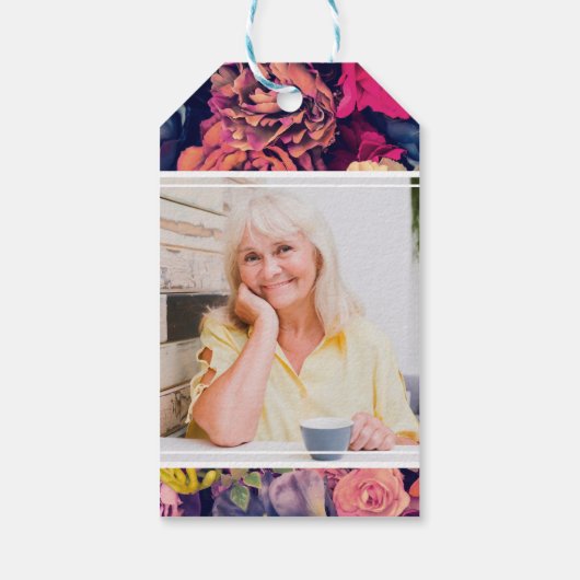 Étiquettes-cadeau Moody Floral Pattern semence paquet commémoratif f (Dos)