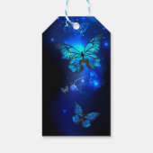 Étiquettes-cadeau Morpho Butterfly in the Dark Background (Dos)