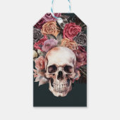 Étiquettes-cadeau Mort florale noire, fête gothique (Devant)