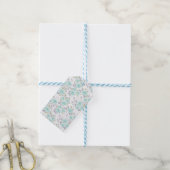 Étiquettes-cadeau Mosaïque, fleurs (Avec de laficelle)