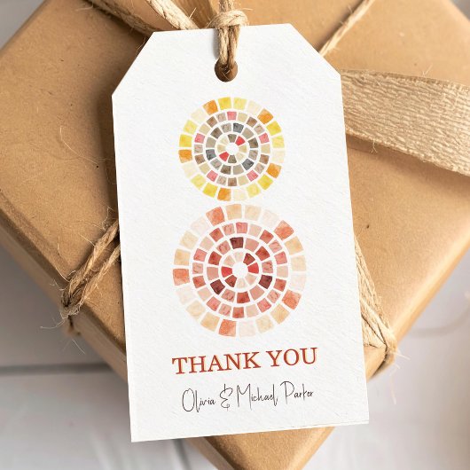 Étiquettes-cadeau Mosaïques circulaires