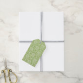 Étiquettes-cadeau Moss Green Damask (Avec de la ficelle)