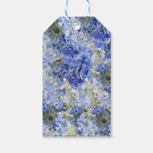 Étiquettes-cadeau Motif Blue Hydrangeas (Devant)
