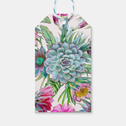 Étiquettes-cadeau Motif cactus (Devant)