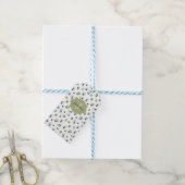 Étiquettes-cadeau Motif chic aquarelle Monogramme nom Vert Olive (Avec de laficelle)