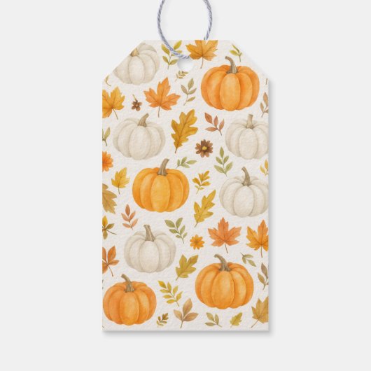Étiquettes-cadeau Motif Citrouille mignon | Thanksgiving (Dos)