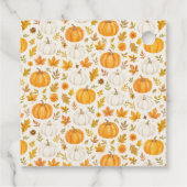 Étiquettes Cadeau Motif Citrouille mignon | Thanksgiving (Dos)