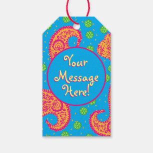 Étiquettes-cadeau Motif coloré Paisley