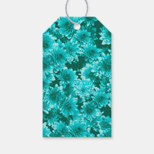 Étiquettes-cadeau Motif Dahlia Graphique Moderne, Mandarin Orange