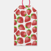 Étiquettes-cadeau Motif d'aquarelle de fraises (Dos)