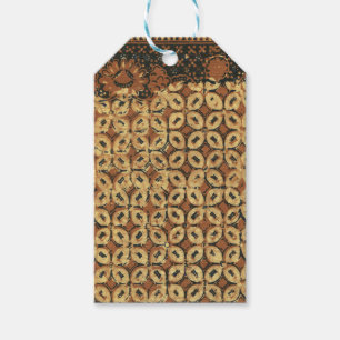 Étiquettes-cadeau Motif d'art Coffee Bean Batik