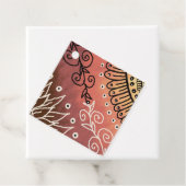 Étiquettes Cadeau Motif d'art drôle rouge (En situation)