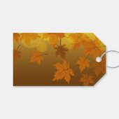 Étiquettes-cadeau Motif d'automne avec feuilles d'érable en chute et (Devant (Horizontal))