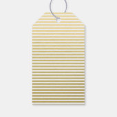 Étiquettes-cadeau Motif de bandes blanches Gold Foil (Dos)