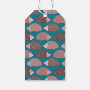 Étiquettes-cadeau Motif de bois de hérisson