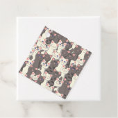 Étiquettes Cadeau Motif de chats blancs et gris (En situation)