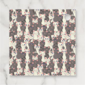 Étiquettes Cadeau Motif de chats blancs et gris (Dos)