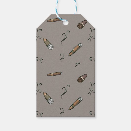 Étiquettes-cadeau Motif de cigares (Devant)