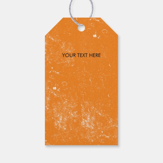 Étiquettes-cadeau Motif de crâne Éffrayant Orange Boo Halloween (Dos)