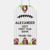 Étiquettes-cadeau Motif de football 1E année de bas (Dos)