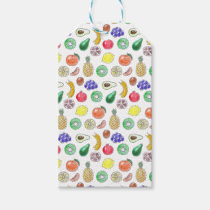 Étiquettes-cadeau Motif de fruits