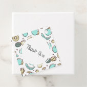 Étiquettes Cadeau motif de fruits à l'état Merci de dessin de la lig (En situation)