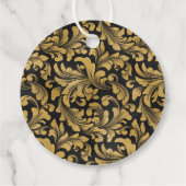 Étiquettes Cadeau Motif de goth noir et or (Dos)