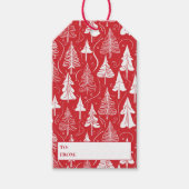 Étiquettes-cadeau Motif de Noël blanc rouge #6 ID1009 (Devant)