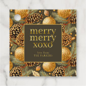 Étiquettes Cadeau Motif de Noël Earth Tones #29 ID1009 (Devant)