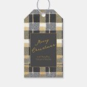 Étiquettes-cadeau Motif de Noël en or noir n° 7 ID1009 (Devant)