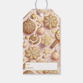 Étiquettes-cadeau Motif de Noël en or rose #12 ID1009 Enveloppement (Devant)