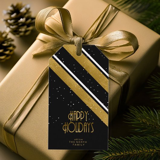 Étiquettes-cadeau Motif de Noël Gold ID862
