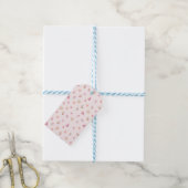Étiquettes-cadeau Motif de Noël rose cosy (Avec de laficelle)