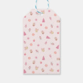 Étiquettes-cadeau Motif de Noël rose cosy (Dos)