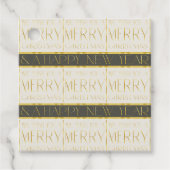 Étiquettes Cadeau Motif de Noël Vert Or #35 ID1009 (Devant)