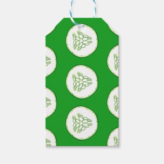 Étiquettes-cadeau Motif de tranches de concombre (Devant)