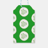 Étiquettes-cadeau Motif de tranches de concombre (Dos)