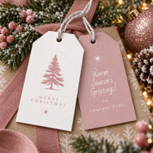 Motif d'hiver d'arbre de Noël Rose Poussiéreuse ID