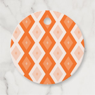 Étiquettes Cadeau Motif diamant orange