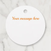 Étiquettes Cadeau Motif diamant orange et blanc (Dos)