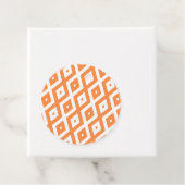 Étiquettes Cadeau Motif diamant orange et blanc (En situation)