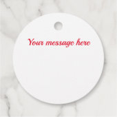 Étiquettes Cadeau Motif diamant rouge et blanc (Dos)