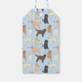 Étiquettes-cadeau motif doré en bleu (Dos)