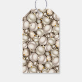 Étiquettes-cadeau Motif d'ornement Chic Argent Or Baubles (Dos)