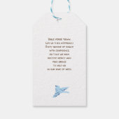 Étiquettes-cadeau Motif du troupeau d'oiseaux bleus (Dos)