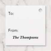 Étiquettes Cadeau Motif Elf Candy Checker (Dos)