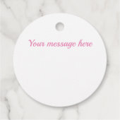 Étiquettes Cadeau Motif en diamant rose et blanc (Dos)