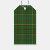 Étiquettes-cadeau Motif festif de Noël à carreaux verts - (Dos)