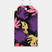 Étiquettes-cadeau Motif feuille tropical sans couture (Dos)